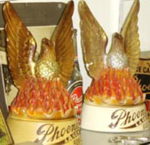 Rising Phoenix” chalkware statues;